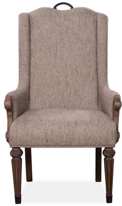 Magnussen Home® Durango Willadeene Brown Upholstered Host Arm Chair-1
