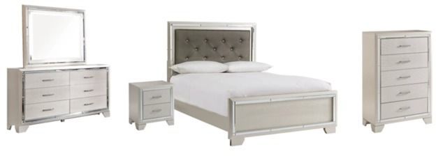 Signature Design by Ashley® Lonnix 5-Piece Silver Full Panel Bed Set-0