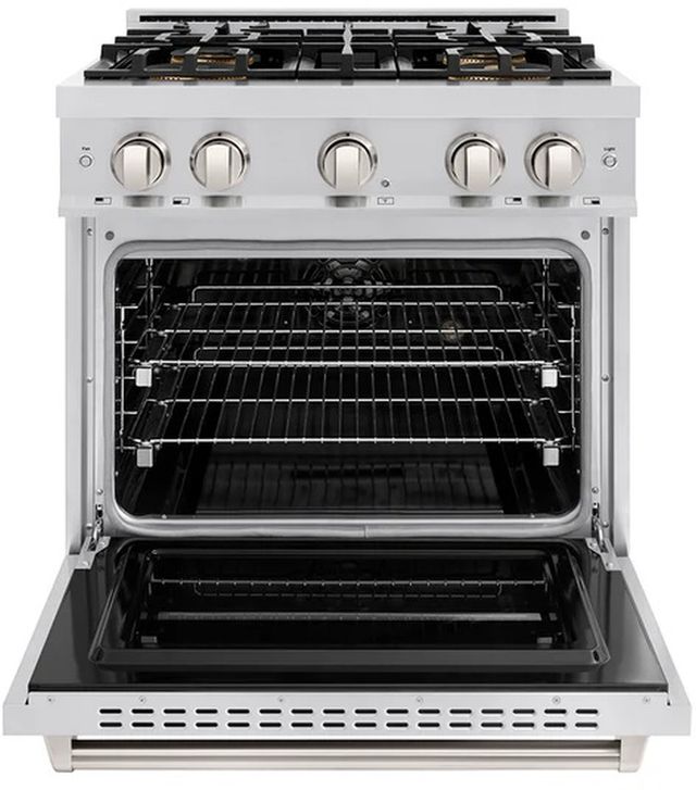 ZLINE 30" 4.2 cu. ft. Dual Fuel Range with 4 Burner DuoPro™ Cooktop and Electric Convection Oven in Stainless Steel -1