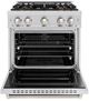 ZLINE 30" 4.2 cu. ft. Dual Fuel Range with 4 Burner DuoPro™ Cooktop and Electric Convection Oven in Stainless Steel -1