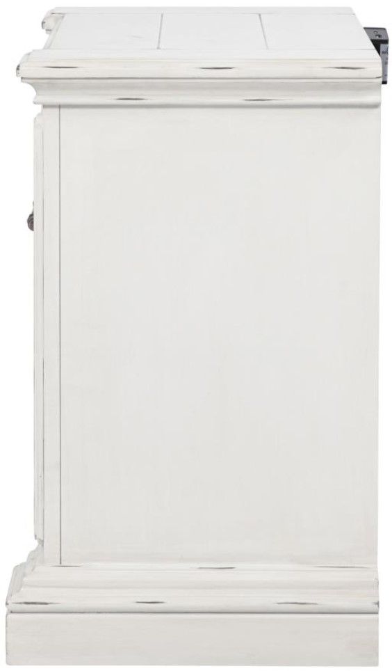 Coaster®  McKinney Vintage White Nighstand with Dual USB-3