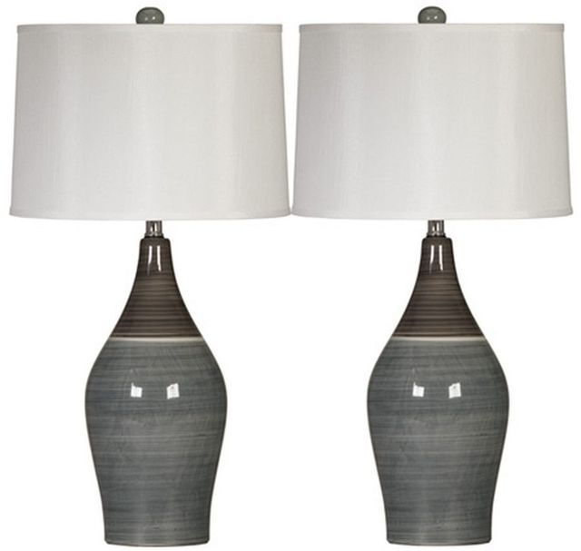 Signature Design by Ashley® Niobe 2-Piece Multi Gray Table Lamps-0