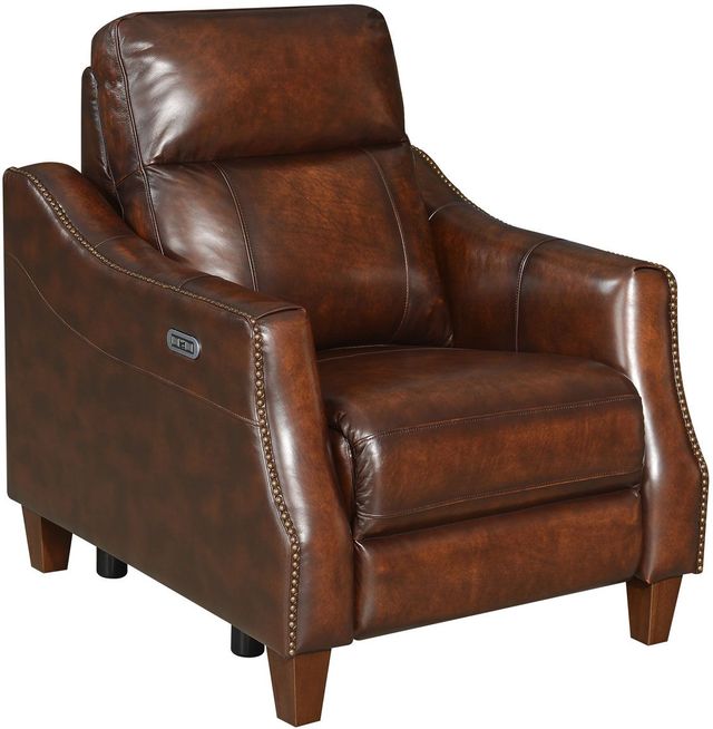 Steve Silver Co. Akari English Chestnut Dual-Power Recliner Chair-0