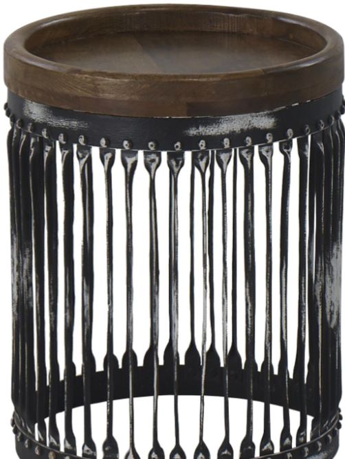 Jaipur Furniture Barberton Brown/Iron Side Table-1