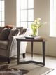 American Drew® AD Modern Synergy Brown Triangulate Lamp Table with Metal Base -1