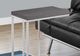 Monarch Specialties Inc. Grey Top Accent Table with Chrome Metal Base -2
