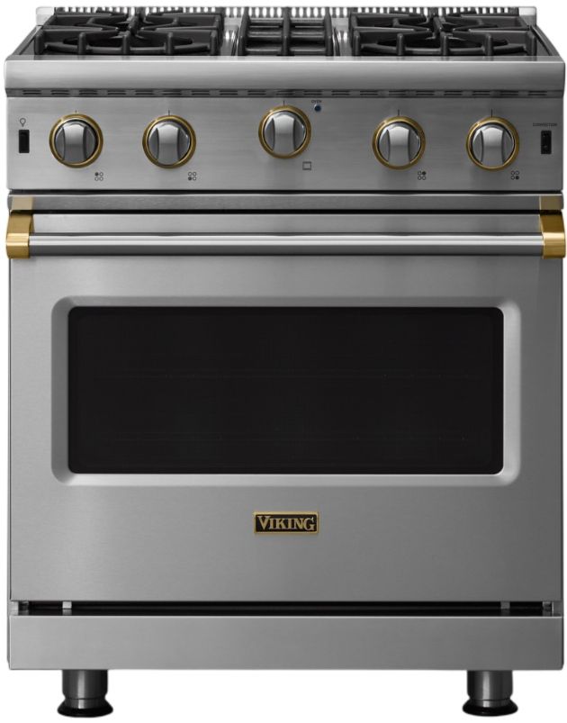 Viking® 5 Series 30" Stainless Steel Liquid Propane Pro Style Gas Range-0