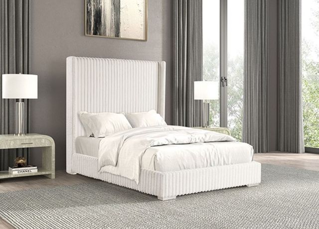 Furniture of America® Cadwell White Queen Panel Bed-1