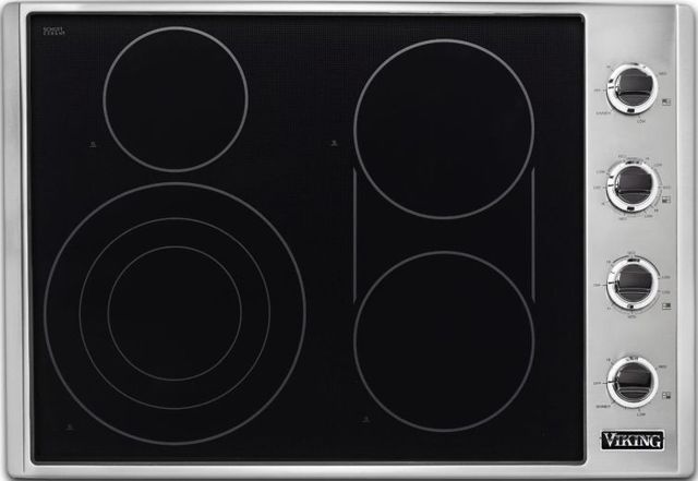 Viking®  5 Series 30" Stainless Steel Electric Radiant Cooktop-0