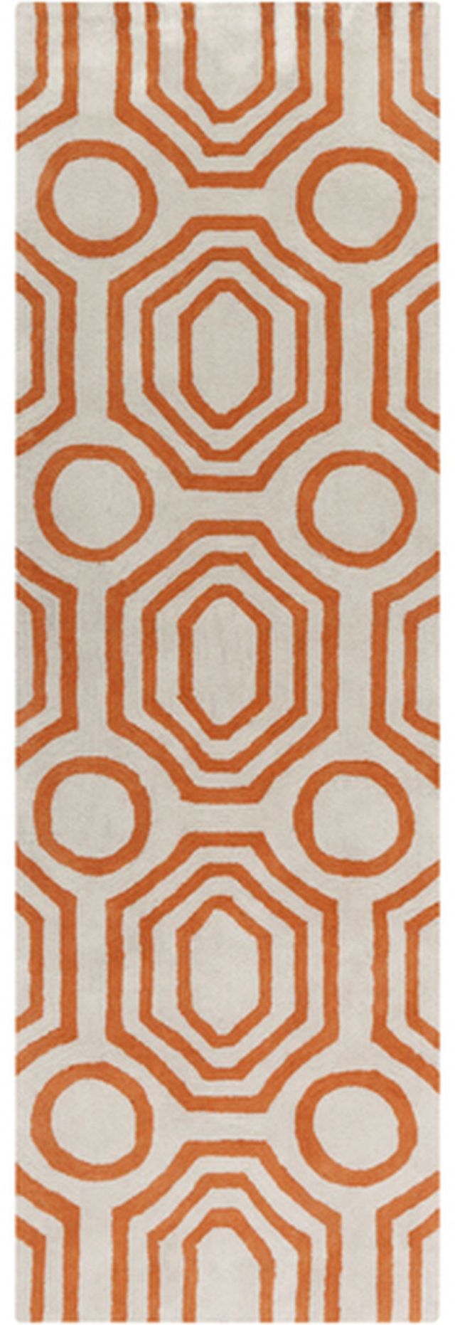 Surya Hudson Park Orange 3'x8' Runner Rug-0