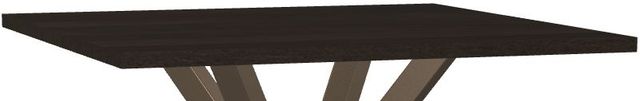 Amisco Customizable Asterisk 36" Square Birch Bar Table with Metal Stand-1