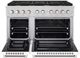 ZLINE 48" Stainless Steel Pro Style Gas Range with Black Matte Door-1