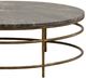 Dovetail Furniture Marston Green Marble Top with Antique Brass Base-2