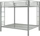 dhp furniture® Sidney Silver Full/Full Bunk Bed-1