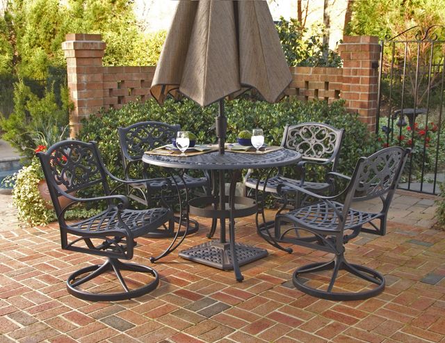 homestyles® Sanibel 5-Piece Black Outdoor Dining Set-1