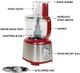Kenmore® 11 Cup 500W Red Food Processor and Vegetable Chopper-5