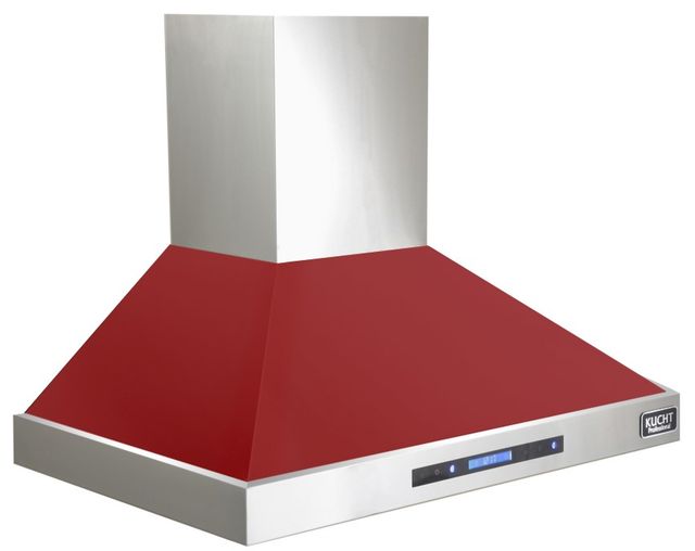 Kucht Professional 36" Red Wall Mounted Range Hood-0