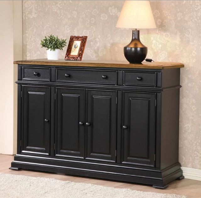 Winners Only® Quails Run Almond/Ebony Sideboard-1