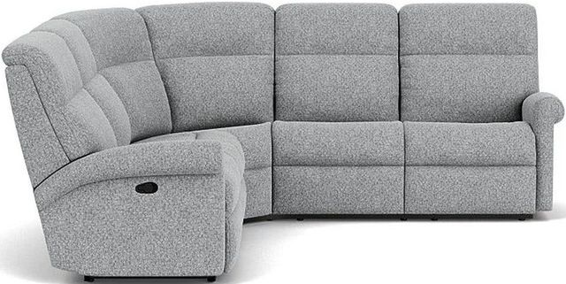 Flexsteel® Davis Silver Tweed Reclining Sectional-1