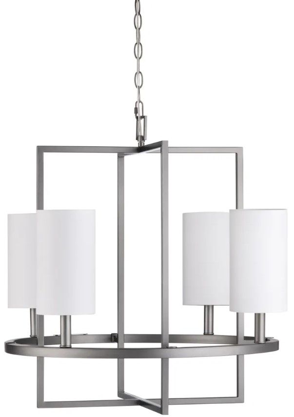 Crestview Collection Fields Silver 4-Light Chandelier-0