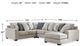 Benchcraft® Ardsley 4-Piece Pewter U-Shape Right-Arm Facing Sectional and Chaise-1