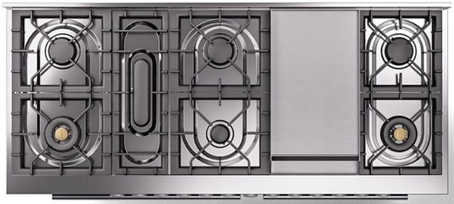 Ilve® Professional Plus II 60" Blue Grey Pro Style Dual Fuel Range-2