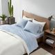 Olliix by INK+IVY Blue Queen Cotton Jersey Knit All Season Heathered Sheet Set-1