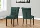 Monarch Specialties Inc. 2-Piece Blue/Walnut 38" Upholstered Dining  Side Chairs Set-2