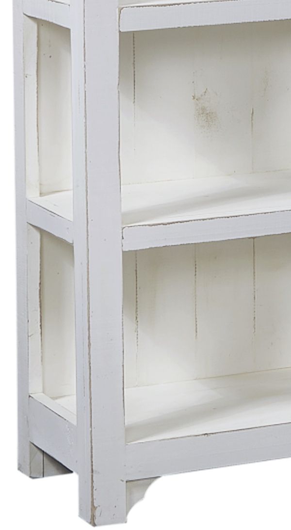 aspenhome® Reeds Farm Weathered White Open Bookcase-1