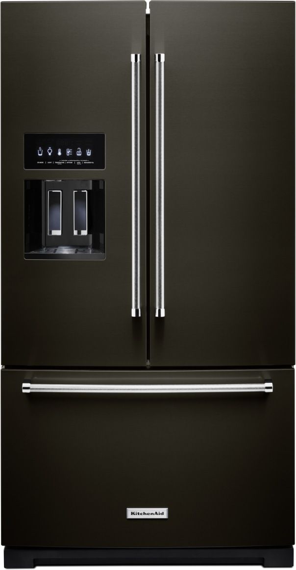 KitchenAid® 36 in. 27.0 Cu. Ft. PrintShield™ Black Stainless French Door Refrigerator-0