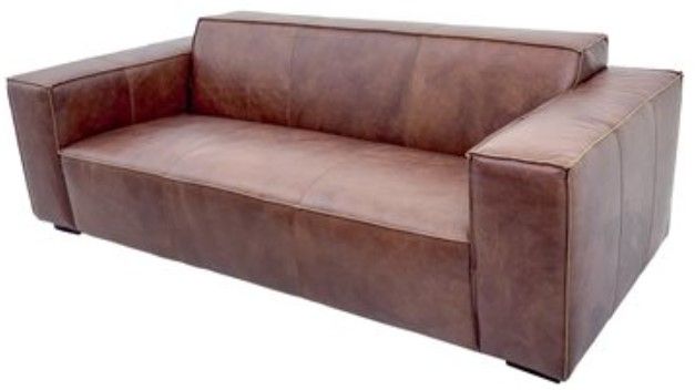 YHD Cameron Chestnut Brown Leather Sofa-2
