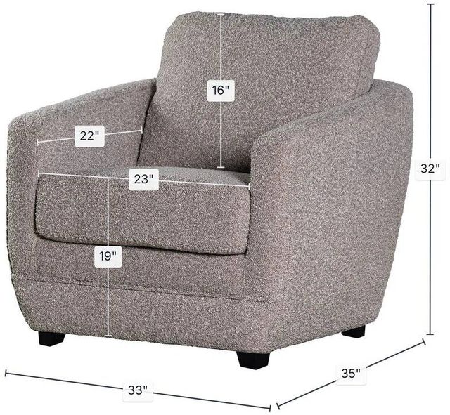 LH Home Feather Baltimo Boucle Greige Club Chair-2