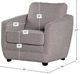 LH Home Feather Baltimo Boucle Greige Club Chair-2