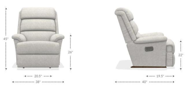 La-Z-Boy® Astor Khaki Power Wall Recliner with Headrest and Lumbar-4