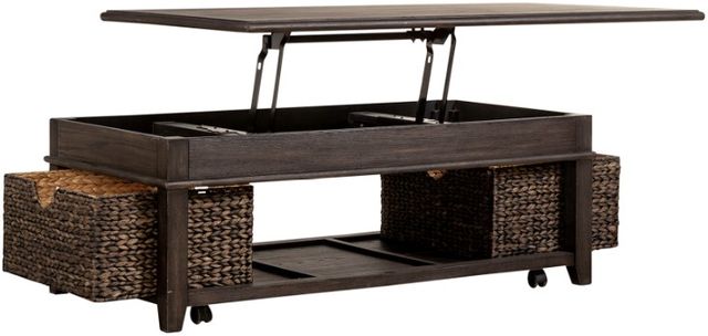 Liberty Furniture Mill Creek Peppercorn Lift Top Cocktail Table-1