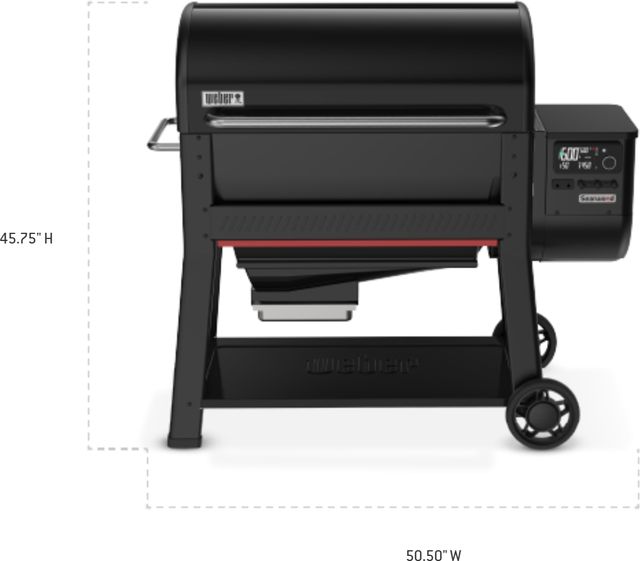Weber® Searwood™ XL 600 51" Black Freestanding Wood Pellet Grill-1