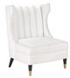 Currey & Company Jacqui Slipper Black/Brushed Brass Muslin Chair-0