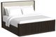 Elements International Sylvie Dark Brown King Upholstered Panel Bed-0