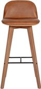 Moe's Home Collection Napoli Leather Tan Bar Stool-0