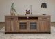 International Furniture Direct Natural Parota Cappuccino Brown TV Stand-4