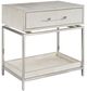Universal Explore Home™ New Modern Gray/Polished Nickel Lyra Nightstand-0