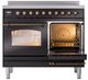 Ilve® Nostalgie II Series 40" Glossy Black Pro Style Induction Range-3