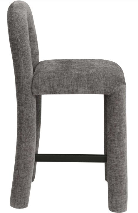 Meridian Furniture Amari Gray Upholstered Counter Stool-2
