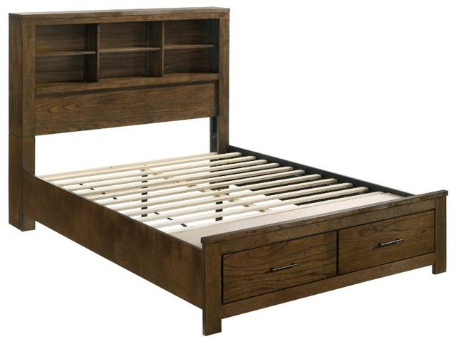 Homelegance® Sullivan Wire Brushed Oak Queen Platform Storage Bed-3