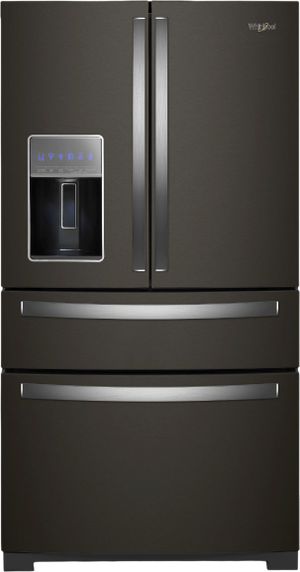 Front view of Whirlpool refrigerator 