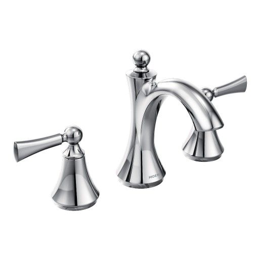 Moen® Wynford Chrome Two-Handle High Arc Bathroom Faucet-0