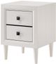 Mazin Furniture Pritti Foil White Nightstand-0