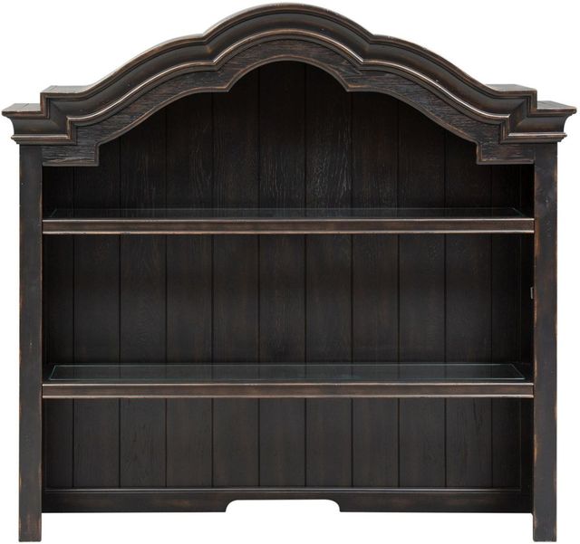 Liberty Furniture Chesapeake Wire Brushed Antique Black Credenza Hutch-0