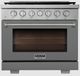 Kucht Professional KFX Series 36" Stainless Steel Pro Style Natural Gas Range with Cement Gray Door and True Simmer Burners-0