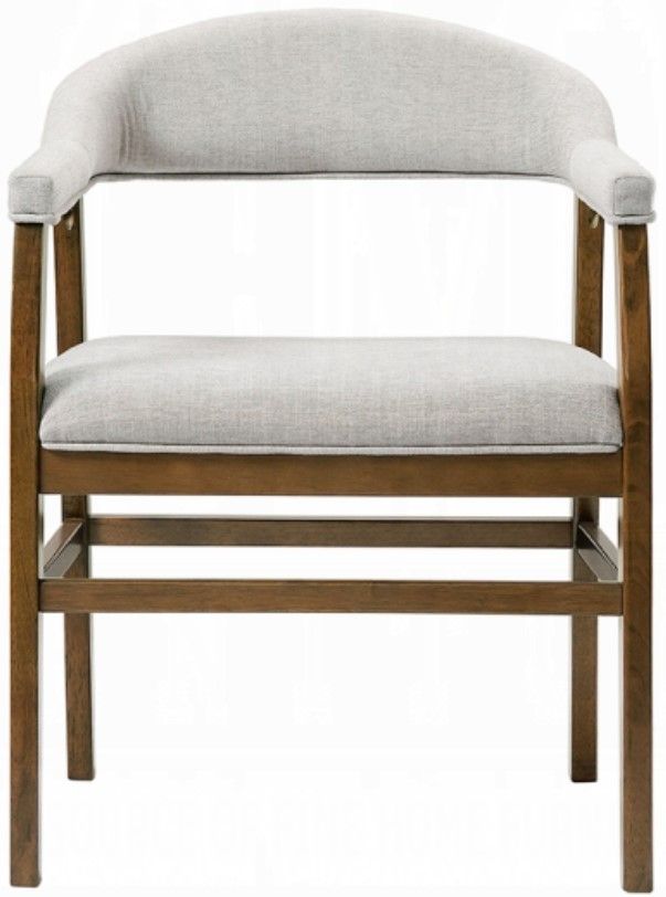 ACME Furniture Darcy 2-Piece Gray/Dark Walnut Upholstered Dining Side Chair Set-3